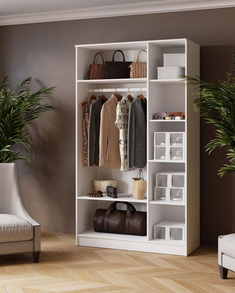 ЛАРС Шкаф комбинированный 1,2 с зеркалом Белый/Дуб крафт золотой | увеличить фото 2 ЛАРС Шкаф комбинированный 1,2 с зеркалом Белый/Дуб крафт золотой | фото 2