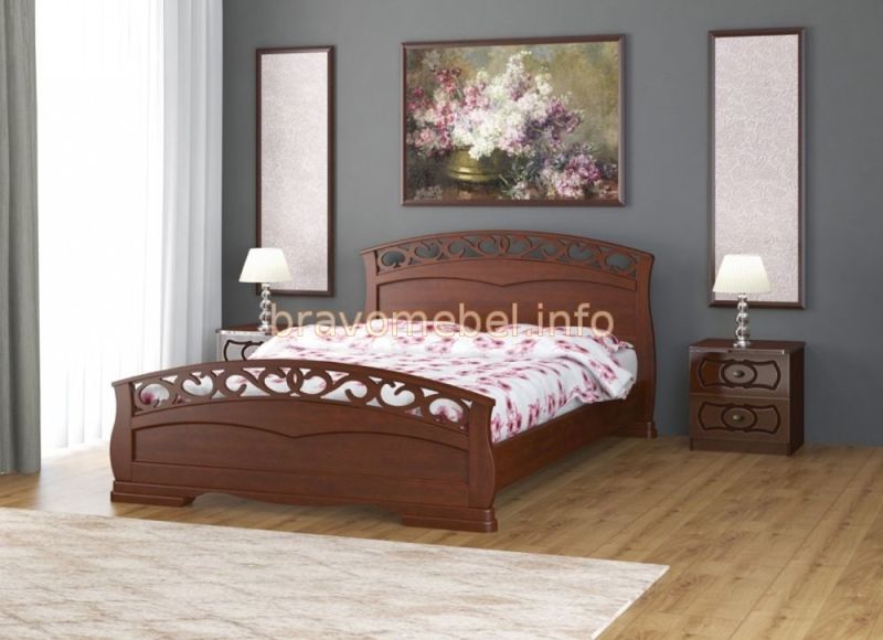 ГРАЦИЯ-1 Кровать из массива 1600  | увеличить фото 2 ГРАЦИЯ-1 Кровать из массива 1600  | фото 2