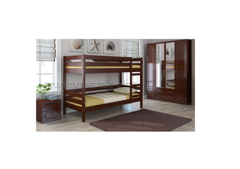 ДЖУНИОР Кровать двухъярусная (Орех) с 2 ящиками | увеличить фото 3 ДЖУНИОР Кровать двухъярусная (Орех) с 2 ящиками | фото 3