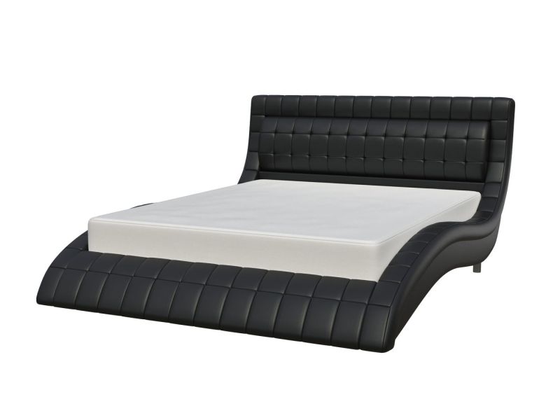 ВИРГИНИЯ Кровать 1600 (экокожа черная) | увеличить фото 2 ВИРГИНИЯ Кровать 1600 (экокожа черная) | фото 2