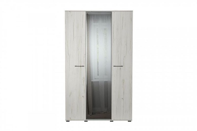 ИТАЛИЯ ШК-1300 Шкаф 3дв с зеркалом (дуб крафт белый) | увеличить фото 1 ИТАЛИЯ ШК-1300 Шкаф 3дв с зеркалом (дуб крафт белый) | фото 1