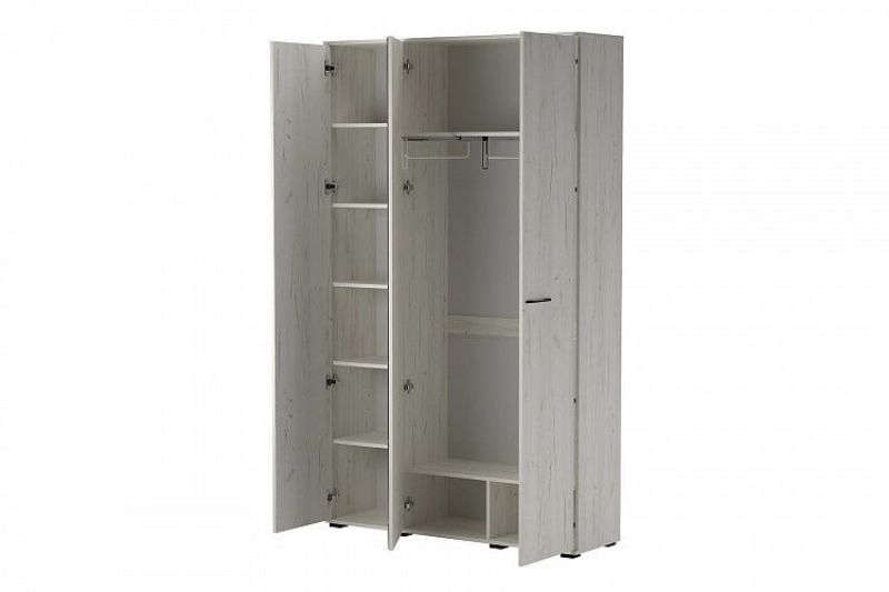 ИТАЛИЯ ШК-1300 Шкаф 3дв с зеркалом (дуб крафт белый) | увеличить фото 2 ИТАЛИЯ ШК-1300 Шкаф 3дв с зеркалом (дуб крафт белый) | фото 2