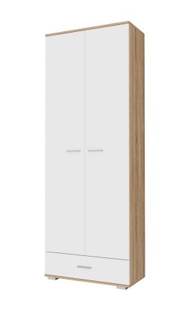 ИТАЛИЯ ШК1Я-800 Шкаф 2 дв., 1 ящ. (Дуб сонома/Белый глянец) | подробнее ИТАЛИЯ ШК1Я-800 Шкаф 2 дв., 1 ящ. (Дуб сонома/Белый глянец) | фото