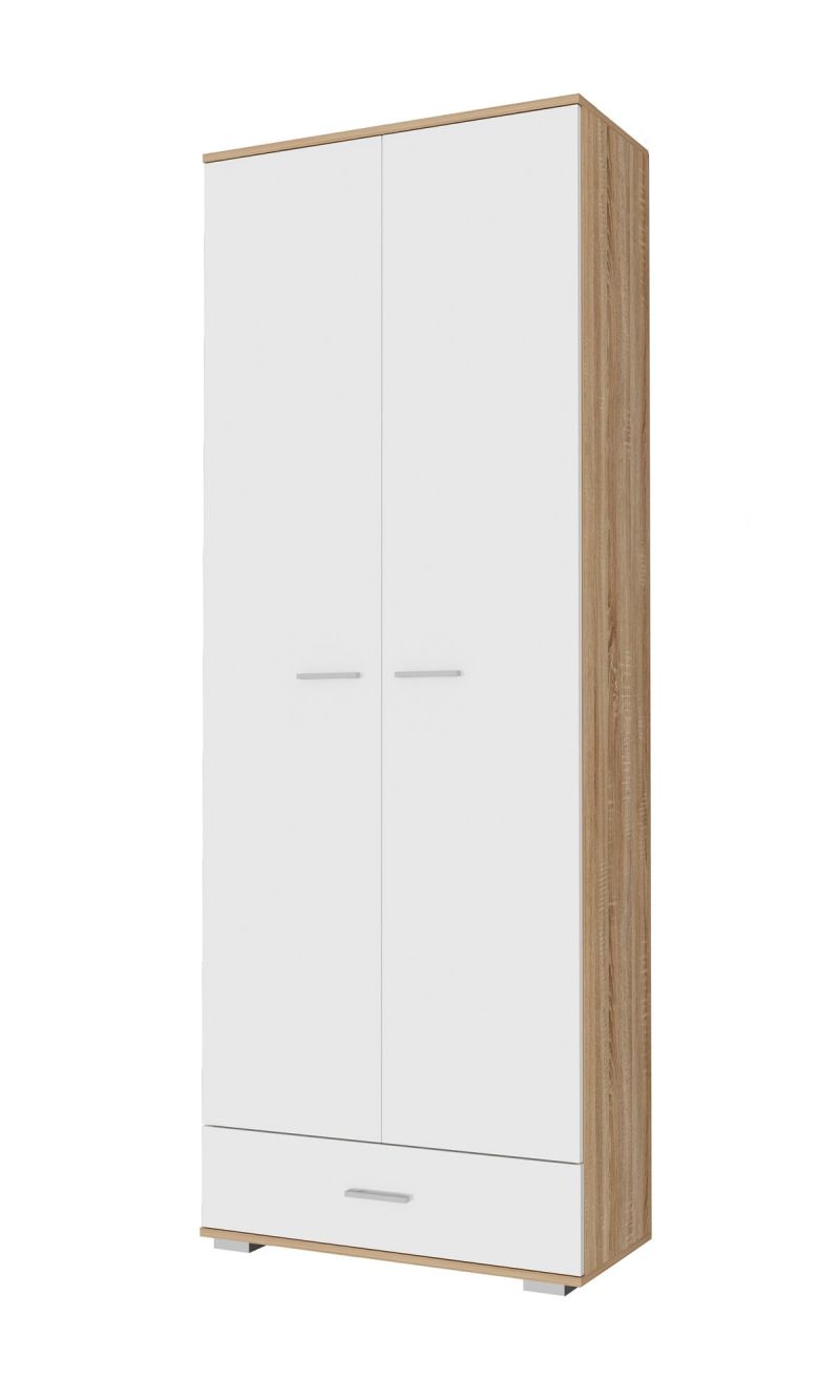 ИТАЛИЯ ШК1Я-800 Шкаф 2 дв., 1 ящ. (Дуб сонома/Белый глянец) | увеличить фото 1 ИТАЛИЯ ШК1Я-800 Шкаф 2 дв., 1 ящ. (Дуб сонома/Белый глянец) | фото 1